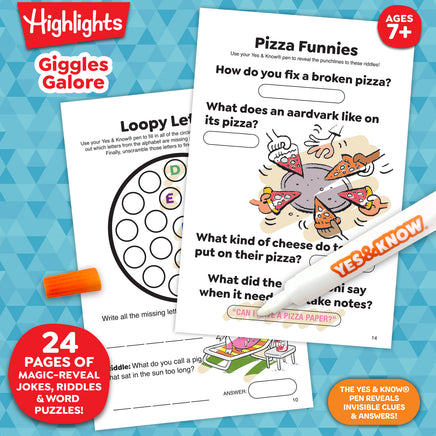 The Original Yes and Know Invisible Ink Trivia Game Books: Highlights Giggles Galore