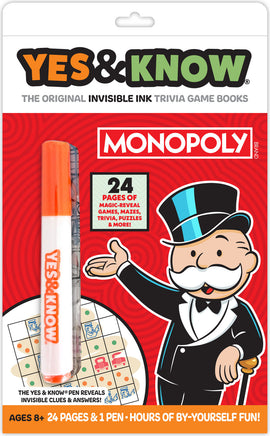 The Original Yes and Know Invisible Ink Trivia Game Books: Monopoly