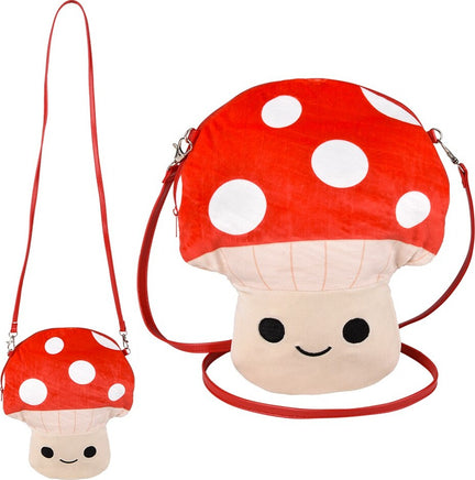 Mushroom Plush Crossbody 10" x 11" (assorted)