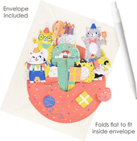 Santoro Pirouette Card: Birthday Cats