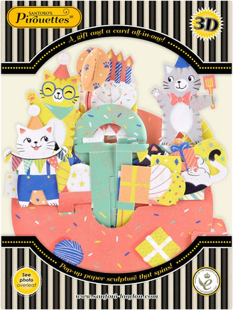 Santoro Pirouette Card: Birthday Cats